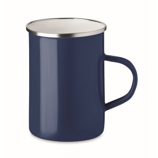 Taza metal con capa de esmalte personalizada